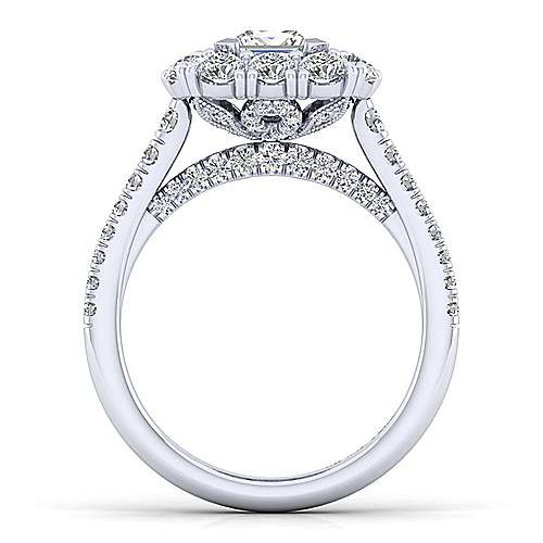 Gabriel & Co 14K White Gold Princess Cut Diamond Engagement Ring  ER14019S3W44JJ