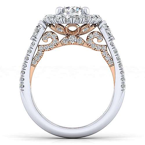 Gabriel & Co 14K White Rose Gold Round Diamond Engagement Ring  ER14026R4T44JJ
