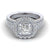 Gabriel & Co 14K WhiteRose Gold Round Diamond Engagement Ring  ER14034R4T44JJ