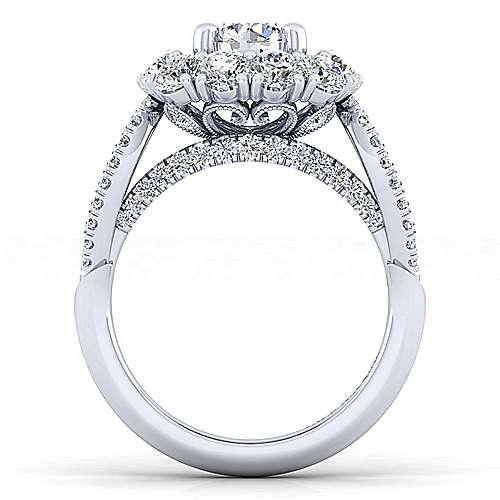 Gabriel & Co 14K White Gold Round Diamond Engagement Ring  ER14036R4W44JJ