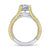 Gabriel & Co 14K White Yellow Gold Free Form Round Diamond Engagement Ring ER14048R6M44JJ