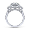 Gabriel & Co 14K White Gold Princess Cut Diamond Engagement Ring  ER14067S6W44JJ