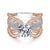 Gabriel & Co 14K White Rose Gold Free Form Round Diamond Engagement Ring ER14095R6T44JJ