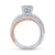 Gabriel & Co 14K White Rose Gold Free Form Round Diamond Engagement Ring ER14097R6T44JJ