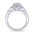 Gabriel & Co Unique 14K White Gold Vintage Halo Engagement Ring ER14411R4W44JJ