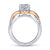 Gabriel & Co 14K White Rose Gold Round Diamond Engagement Ring ER14417R4T44JJ