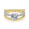 Gabriel & Co 14K WhiteRose Gold Round Diamond Engagement Ring  ER14072R6T44JJ
