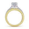 Gabriel & Co 14K WhiteRose Gold Round Diamond Engagement Ring  ER14072R6T44JJ
