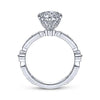 Gabriel & Co Vintage 14K White Gold Round Diamond Engagement Ring  ER14438R4W44JJ