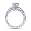 Gabriel & Co 14K White Gold Round Diamond Engagement Ring  ER14449R4W44JJ