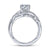 Gabriel & Co 14K White Gold Round Diamond Engagement Ring  ER14449R4W44JJ