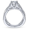 Gabriel & Co 14K White Gold Round Diamond Engagement Ring  ER14457R4W44JJ
