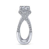 Gabriel & Co 14K White Gold Round Diamond Engagement Ring  ER14457R4W44JJ