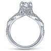Gabriel & Co 14K White Gold Round Diamond Engagement Ring ER14458R4W44JJ
