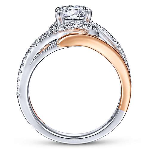 Gabriel & Co 14K White Rose Gold Round Diamond Engagement Ring  ER14467R4T44JJ