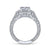 Gabriel & Co Vintage 14K White Gold Round Halo Diamond Engagement Ring  ER14482R4W44JJ