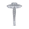 Gabriel & Co Vintage 14K White Gold Round Halo Diamond Engagement Ring  ER14483R4W44JJ