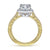 Gabriel & Co 14K White-Yellow Gold Round Diamond Halo Engagement Ring ER14499R4M44JJ