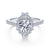 Gabriel & Co Unique 14K White Gold Art Deco Halo Engagement Ring  ER14508R4W44JJ