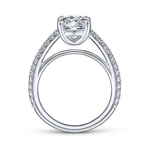 Gabriel & Co 18K White Gold Round Diamond Engagement Ring  ER14521R6W83JJ