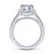 Gabriel & Co 18k White Gold Octagonal Halo Round Diamond Engagement Ring  ER14526R6W83JJ