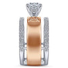 Gabriel & Co 14K White Rose Gold Round Diamond Engagement Ring  ER14605R4T44JJ