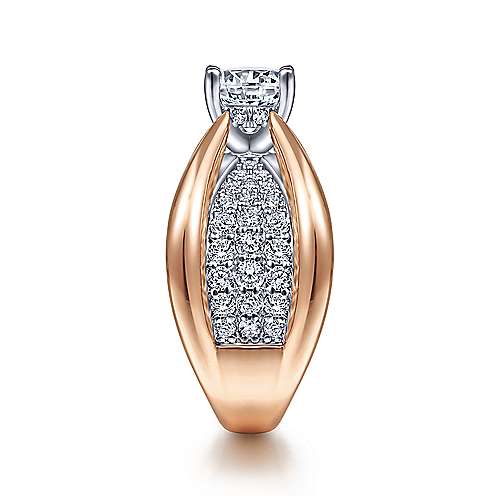 Gabriel &amp; Co 14K White Rose Gold Round Diamond Engagement Ring  ER14612R4T44JJ