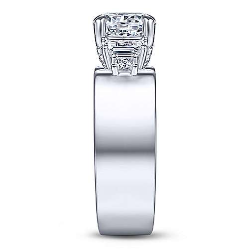 Gabriel &amp; Co 14K White Gold Round Diamond Engagement Ring  ER14619R6W44JJ