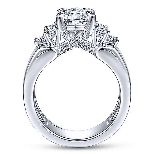 Gabriel & Co 14K White Gold Round Diamond Engagement Ring  ER14619R6W44JJ
