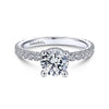 Gabriel & Co 14K White Gold Round Diamond Engagement Ring  ER14649R4W44JJ
