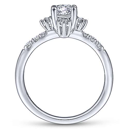 Gabriel & Co 14K White Gold Round Diamond Halo Engagement Ring ER14660R2W44JJ