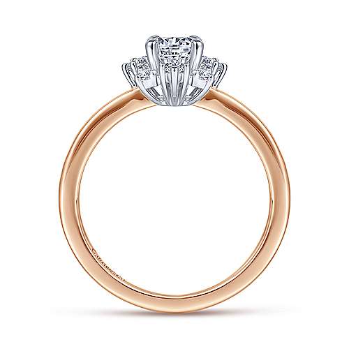 Gabriel & Co 14K White-Rose Gold Round Diamond Halo Engagement Ring ER14661R2T44JJ
