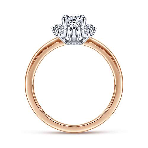 Gabriel & Co 14K White-Rose Gold Round Diamond Halo Engagement Ring ER14661R2T44JJ