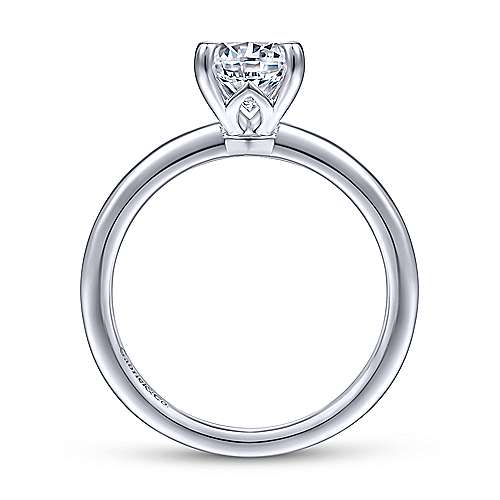 Gabriel & Co 14K White Gold Round Diamond Engagement Ring  ER14684R4W4JJJ