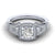 Gabriel & Co 14K White Gold Round Diamond Halo Engagement Ring ER14706R3W44JJ