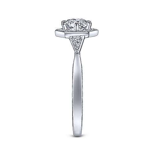 Gabriel & Co 14K White Gold Round Diamond Halo Engagement Ring ER14761R3W44JJ