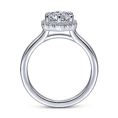 Gabriel & Co 14K White Gold Round Diamond Halo Engagement Ring ER14788R4W44JJ