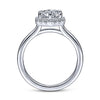 Gabriel & Co 14K White Gold Round Diamond Halo Engagement Ring ER14788R4W44JJ