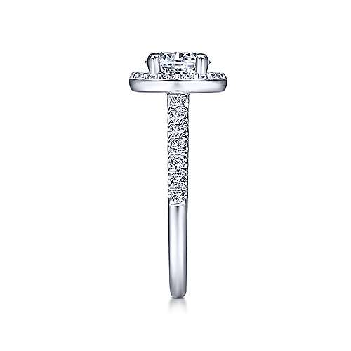 Gabriel & Co 14K White Gold Round Diamond Halo Engagement Ring ER14811R4W44JJ