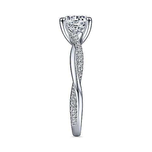 Gabriel & Co 14K White Gold Round Diamond Engagement Ring ER14922R4W44JJ