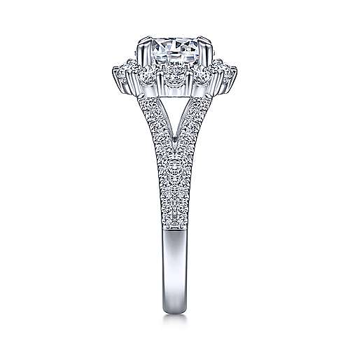 Gabriel & Co 14K White Gold Round Diamond Halo Engagement Ring ER14970R8W44JJ