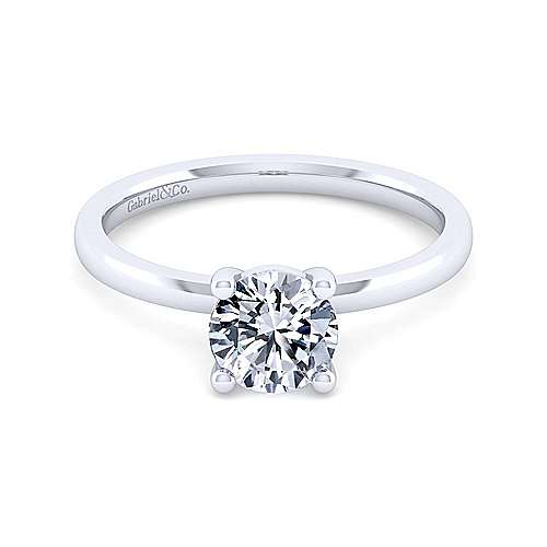 Gabriel & Co 14K White Gold Round Diamond Engagement Ring  ER14982R4W4JJJ