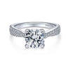 Gabriel & Co 18K White Gold Twisted Round Diamond Engagement Ring ER15007R6W83JJ