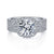 Gabriel & Co 14K White Gold Cushion Halo Round Diamond Engagement Ring  ER15040R8W44JJ