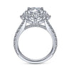 Gabriel & Co 14K White Gold Round Diamond Halo Engagement Ring ER15046R8W44JJ