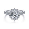 Gabriel & Co 14K White Gold Round Diamond Halo Engagement Ring ER15172R4W44JJ