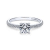 Gabriel & Co 14K White Gold Round Diamond Engagement Ring  ER4181W44JJ