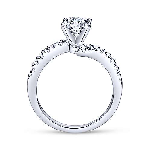 Gabriel & Co 14K White Gold Round Bypass Diamond Engagement Ring  ER4249W44JJ