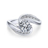 Gabriel & Co 14K White Gold Round Bypass Diamond Engagement Ring ER4309W44JJ