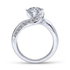 Gabriel & Co 14K White Gold Round Bypass Diamond Engagement Ring ER4309W44JJ